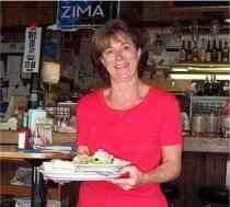 Kathy Peterson, waitress and owner along with her husband, Terry.
