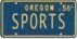 This light yellow-on-blue plate was introduced in 1956 and replaced the next year with a darker yellow for the lettering.