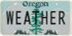 Oregon standard "tree" plate that has been issued since 1989.